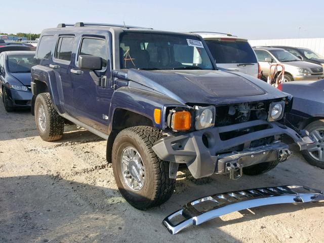 5GTDN13E678164924 - 2007 HUMMER H3 BLUE photo 1