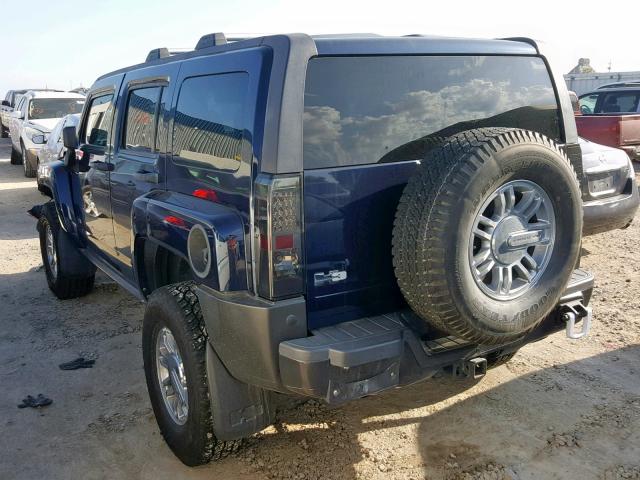 5GTDN13E678164924 - 2007 HUMMER H3 BLUE photo 3