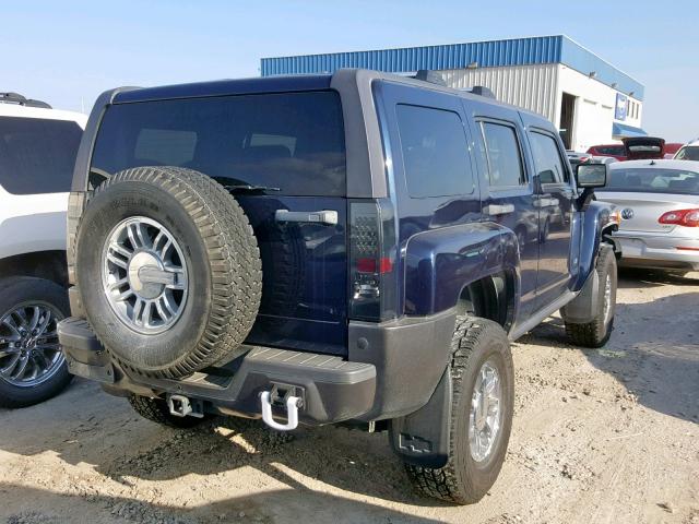 5GTDN13E678164924 - 2007 HUMMER H3 BLUE photo 4