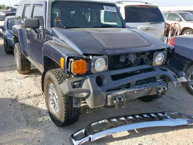 5GTDN13E678164924 - 2007 HUMMER H3 BLUE photo 9