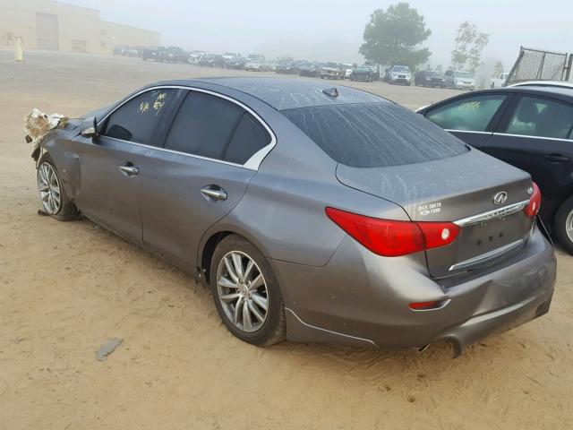 JN1BV7AP5FM343020 - 2015 INFINITI Q50 BASE GRAY photo 3