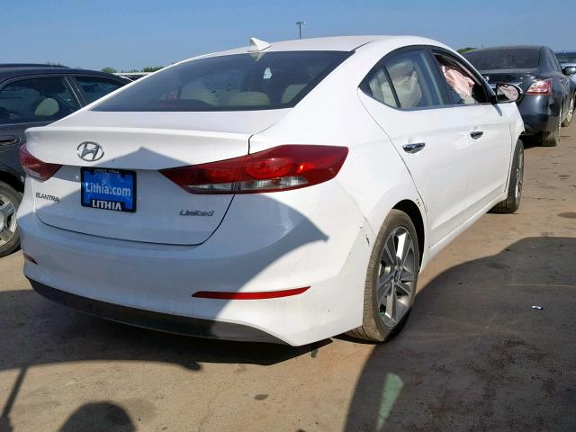 5NPD84LF6HH027316 - 2017 HYUNDAI ELANTRA WHITE photo 4