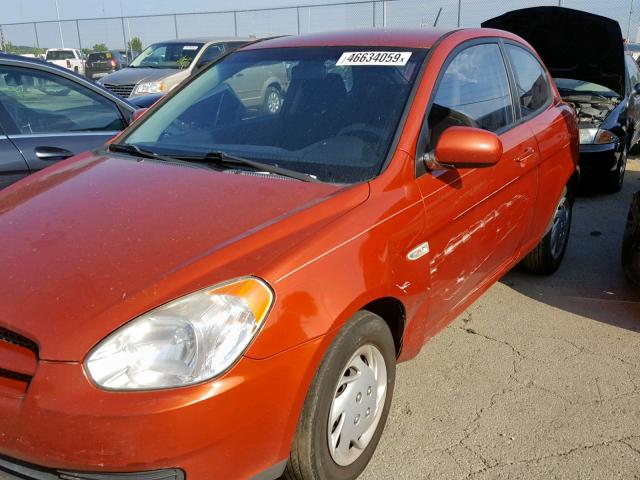 KMHCM3ACXAU151736 - 2010 HYUNDAI ACCENT BLU ORANGE photo 9