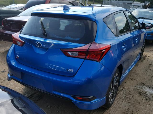 JTNKARJE5JJ563198 - 2018 TOYOTA COROLLA IM BLUE photo 4