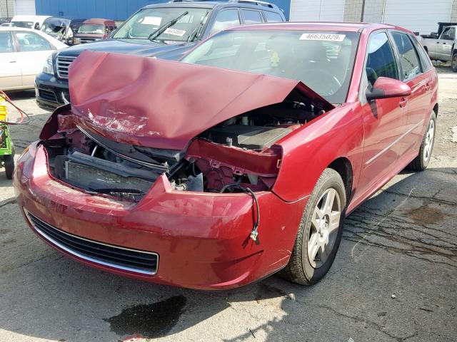 1G1ZT63836F256232 - 2006 CHEVROLET MALIBU MAX BURGUNDY photo 2