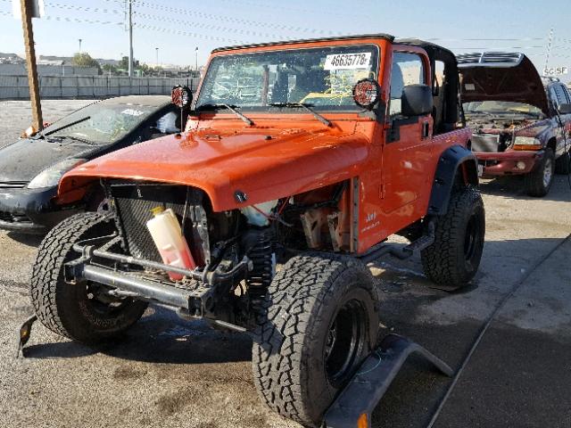 1J4FA39S86P737535 - 2006 JEEP WRANGLER X ORANGE photo 2