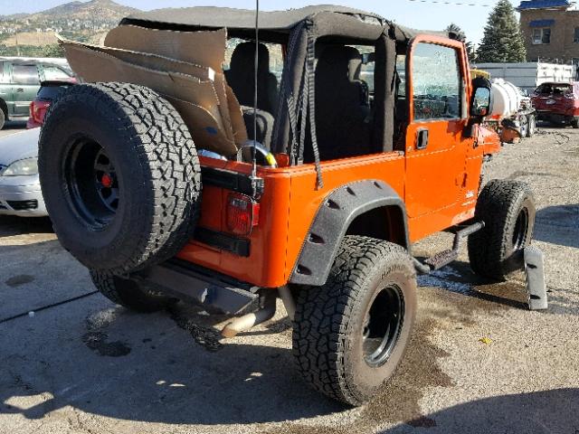 1J4FA39S86P737535 - 2006 JEEP WRANGLER X ORANGE photo 4