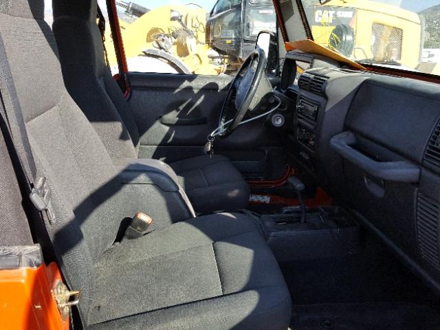 1J4FA39S86P737535 - 2006 JEEP WRANGLER X ORANGE photo 5