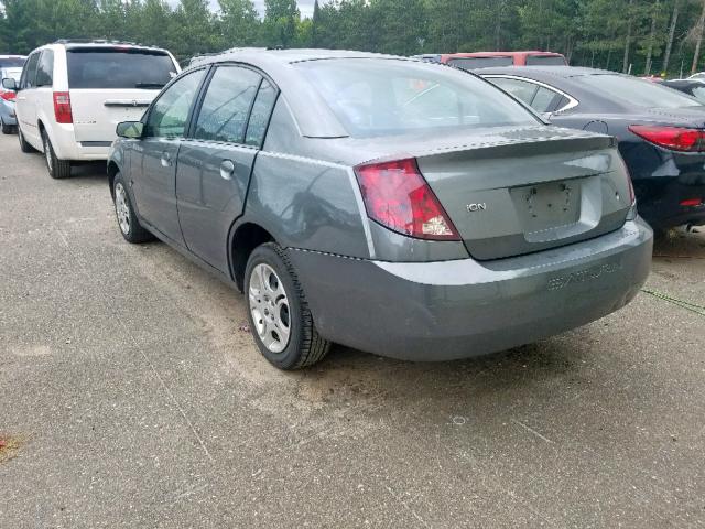 1G8AJ52F24Z200339 - 2004 SATURN ION LEVEL GRAY photo 3