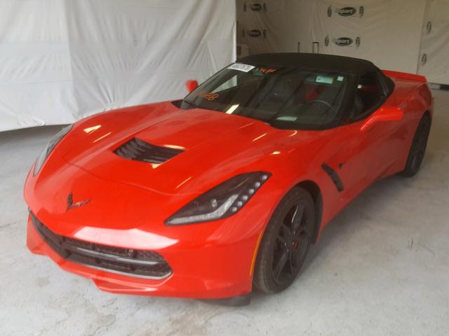 1G1YF3D75G5116357 - 2016 CHEVROLET CORVETTE S RED photo 2