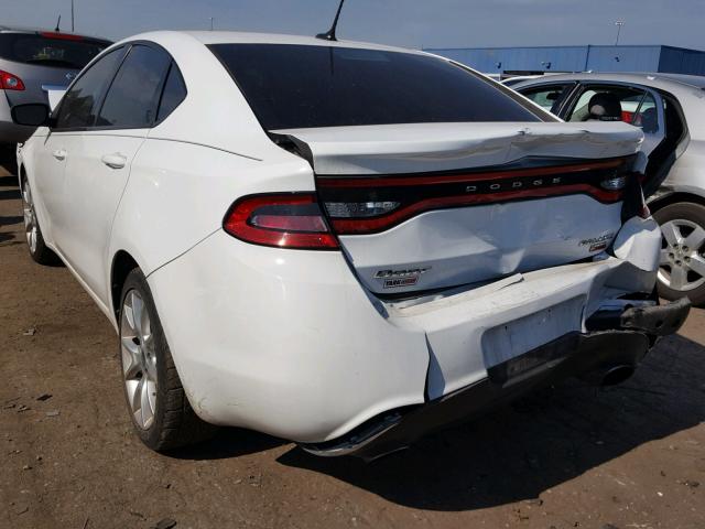 1C3CDFBH5DD134576 - 2013 DODGE DART SXT WHITE photo 3