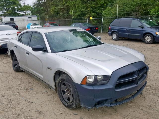 2C3CDXAT0DH677364 - 2013 DODGE CHARGER PO SILVER photo 1