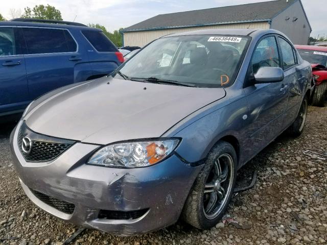 JM1BK12F551344161 - 2005 MAZDA 3 I GRAY photo 2