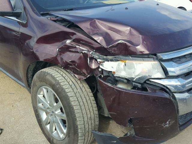 2FMDK3KC8BBA39842 - 2011 FORD EDGE LIMIT MAROON photo 9