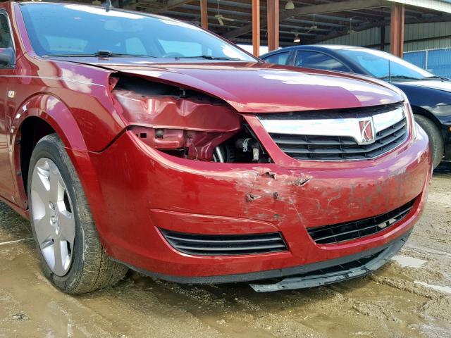 1G8ZS57B09F225254 - 2009 SATURN AURA XE RED photo 9