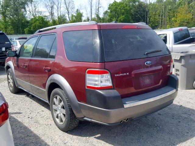 1FMDK02W88GA33548 - 2008 FORD TAURUS X S RED photo 3