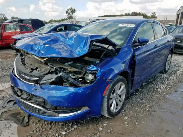 1C3CCCAB3GN152832 - 2016 CHRYSLER 200 LIMITE BLUE photo 2