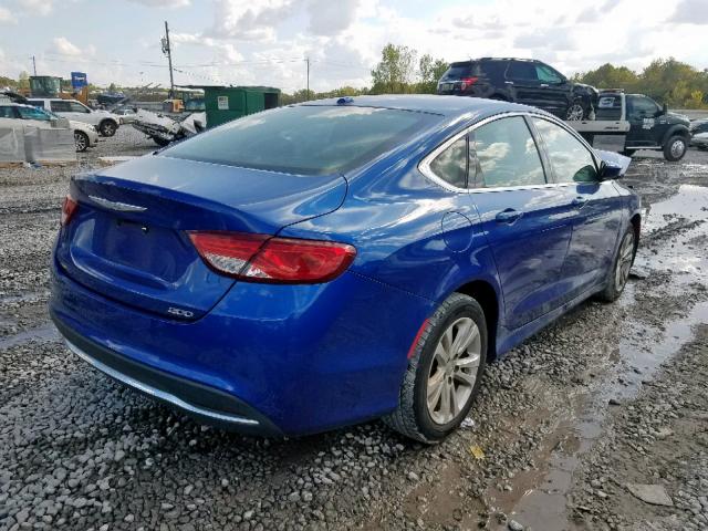 1C3CCCAB3GN152832 - 2016 CHRYSLER 200 LIMITE BLUE photo 4