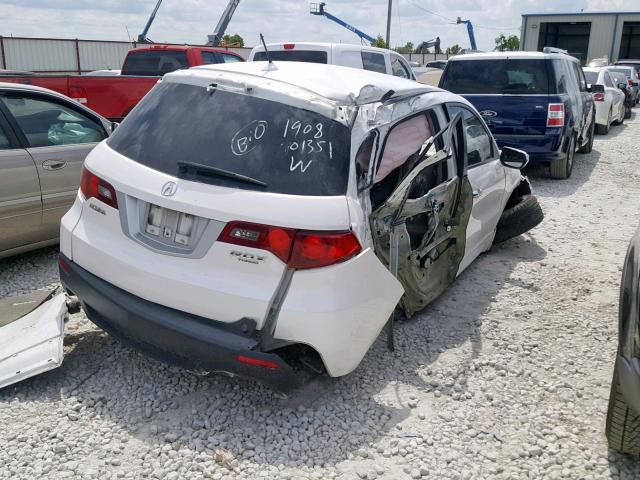 5J8TB2H29CA003505 - 2012 ACURA RDX WHITE photo 4