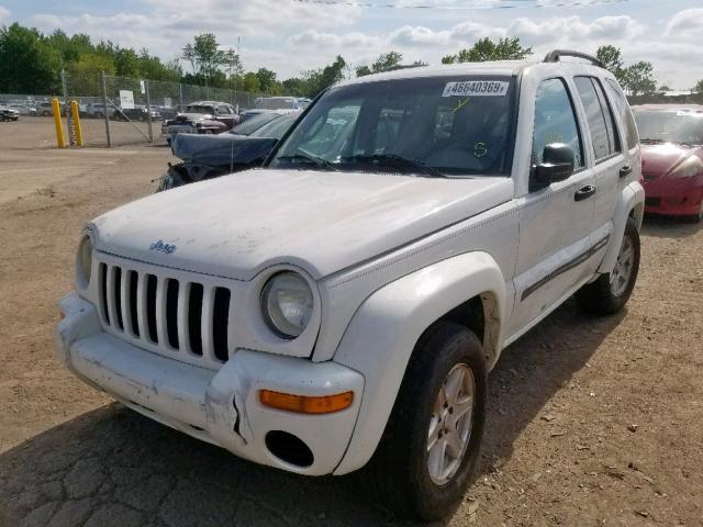 1J4GL48K73W636915 - 2003 JEEP LIBERTY SP WHITE photo 2