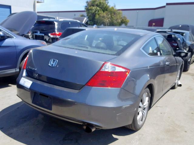 1HGCS1B85AA001741 - 2010 HONDA ACCORD EXL GRAY photo 4