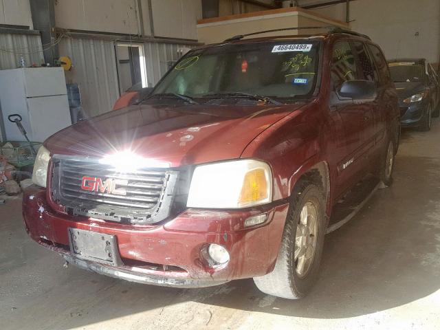 1GKDT13SX22333538 - 2002 GMC ENVOY BURGUNDY photo 2