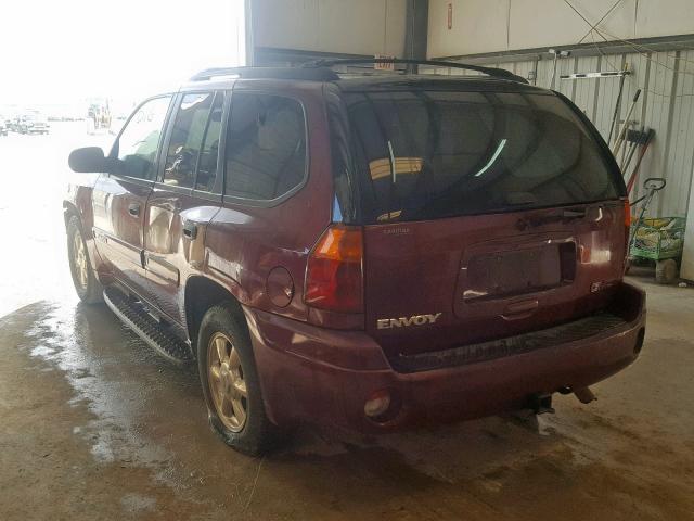 1GKDT13SX22333538 - 2002 GMC ENVOY BURGUNDY photo 3