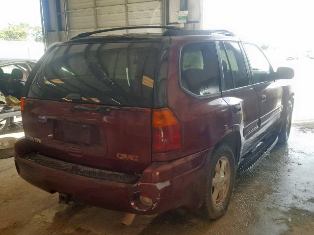 1GKDT13SX22333538 - 2002 GMC ENVOY BURGUNDY photo 4