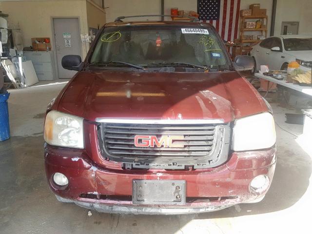 1GKDT13SX22333538 - 2002 GMC ENVOY BURGUNDY photo 9