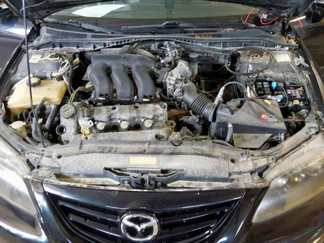 1YVFP84D445N76470 - 2004 MAZDA 6 S BLACK photo 7