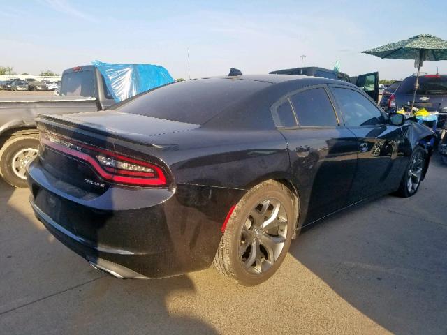 2C3CDXHG6FH890721 - 2015 DODGE CHARGER SX BLACK photo 4