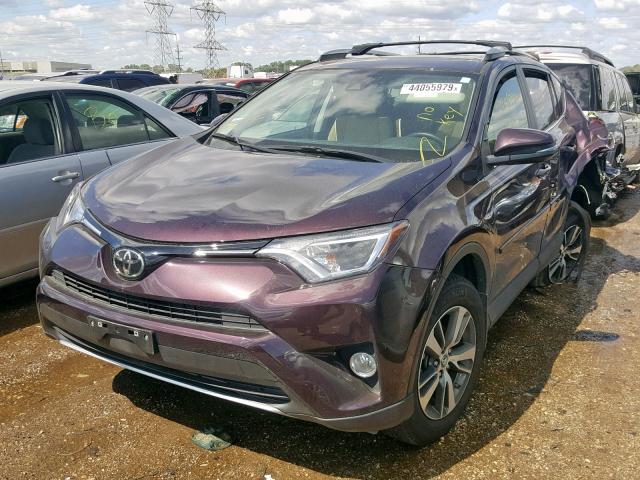 2T3RFREV7JW752791 - 2018 TOYOTA RAV4 ADVEN PURPLE photo 2