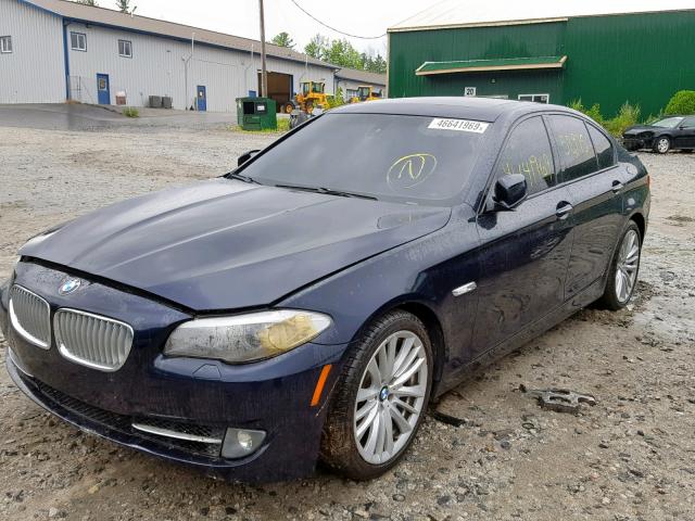 WBAFU9C52BC786621 - 2011 BMW 550 XI BLUE photo 2