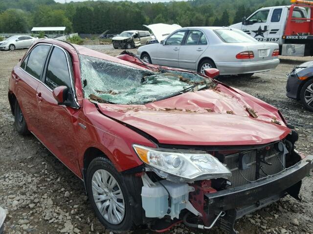 4T1BD1FK0EU101689 - 2014 TOYOTA CAMRY HYBR RED photo 1