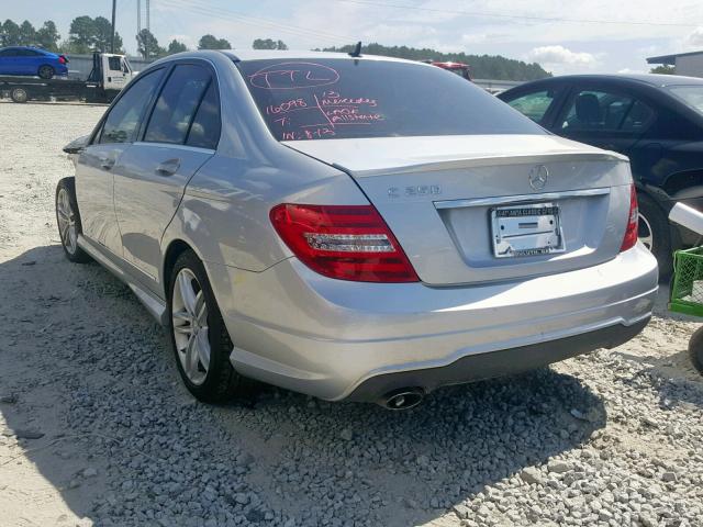 WDDGF4HBXDR297750 - 2013 MERCEDES-BENZ C 250 SILVER photo 3