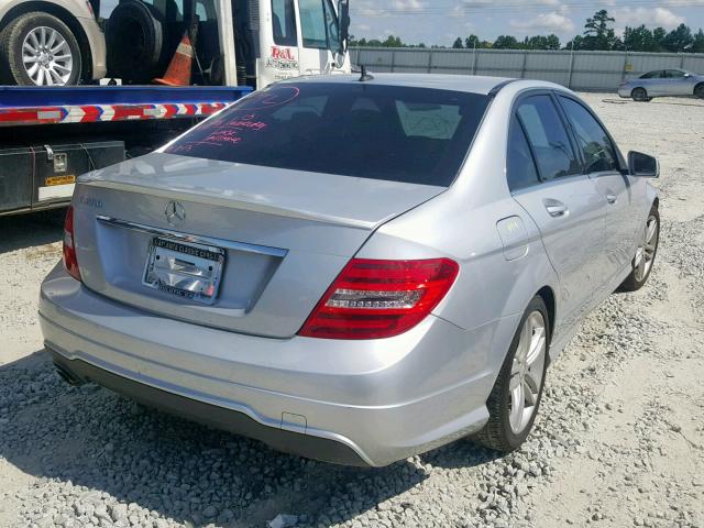 WDDGF4HBXDR297750 - 2013 MERCEDES-BENZ C 250 SILVER photo 4