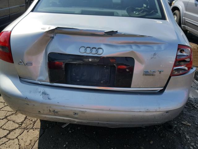 WAUED64B6YN132507 - 2000 AUDI A6 2.7T QU SILVER photo 9