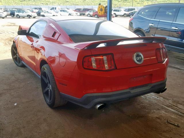 1ZVBP8CF7B5165467 - 2011 FORD MUSTANG GT RED photo 3