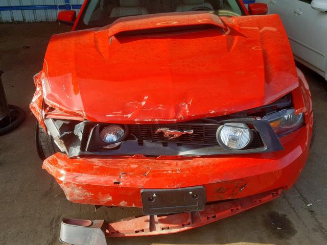 1ZVBP8CF7B5165467 - 2011 FORD MUSTANG GT RED photo 7