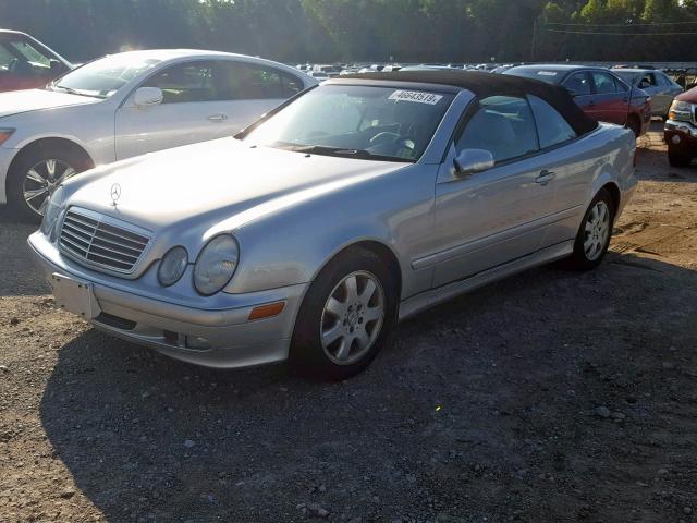 WDBLK65G43T137234 - 2003 MERCEDES-BENZ CLK 320 SILVER photo 2