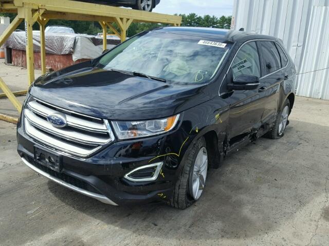 2FMPK3J83GBB27683 - 2016 FORD EDGE SEL BLACK photo 2