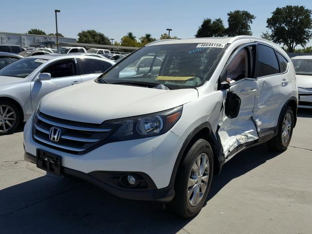 5J6RM4H74DL029584 - 2013 HONDA CR-V EXL WHITE photo 2