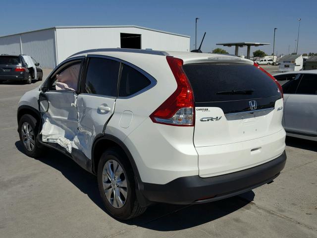 5J6RM4H74DL029584 - 2013 HONDA CR-V EXL WHITE photo 3