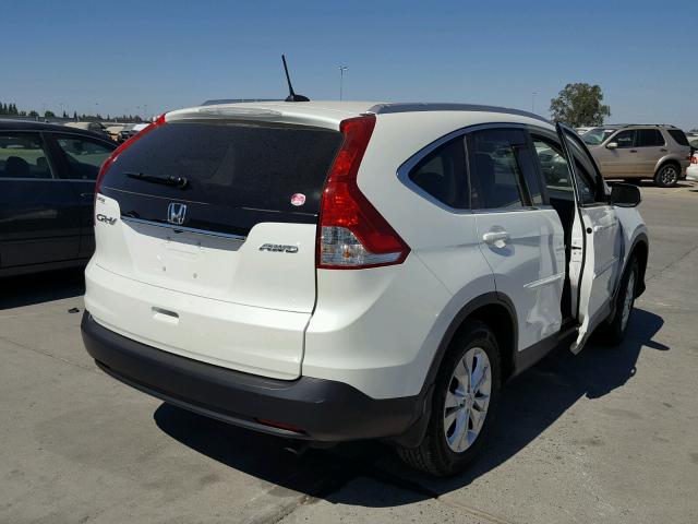 5J6RM4H74DL029584 - 2013 HONDA CR-V EXL WHITE photo 4