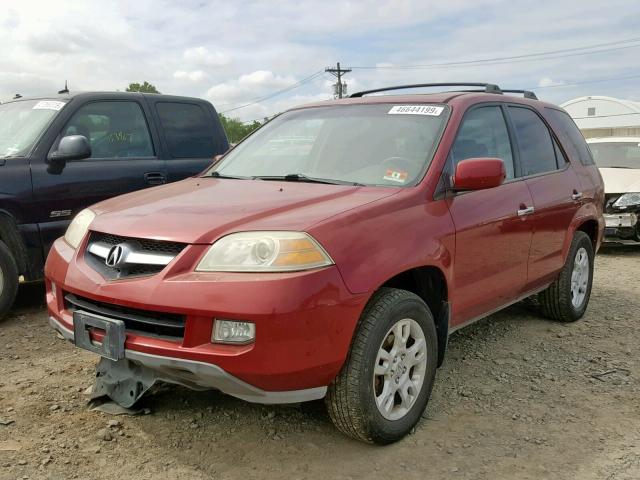 2HNYD18624H537874 - 2004 ACURA MDX TOURIN BURGUNDY photo 2