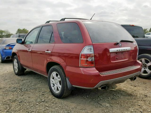 2HNYD18624H537874 - 2004 ACURA MDX TOURIN BURGUNDY photo 3