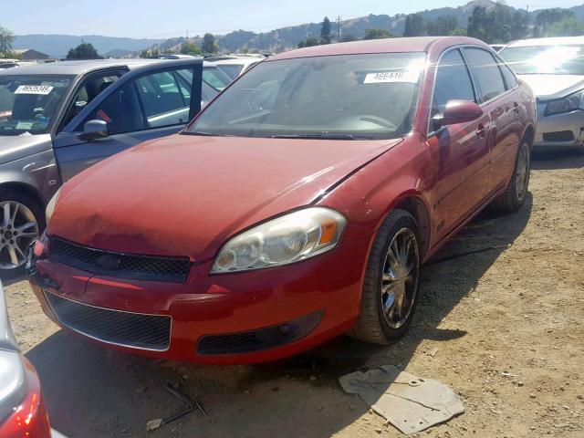 2G1WD58C389105166 - 2008 CHEVROLET IMPALA  SS RED photo 2