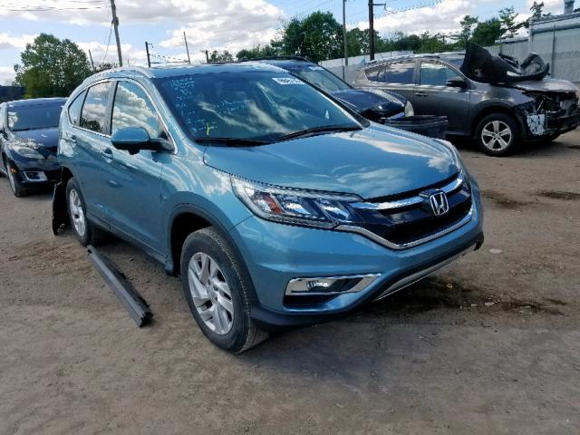 2HKRM4H73FH672831 - 2015 HONDA CR-V EXL BLUE photo 1