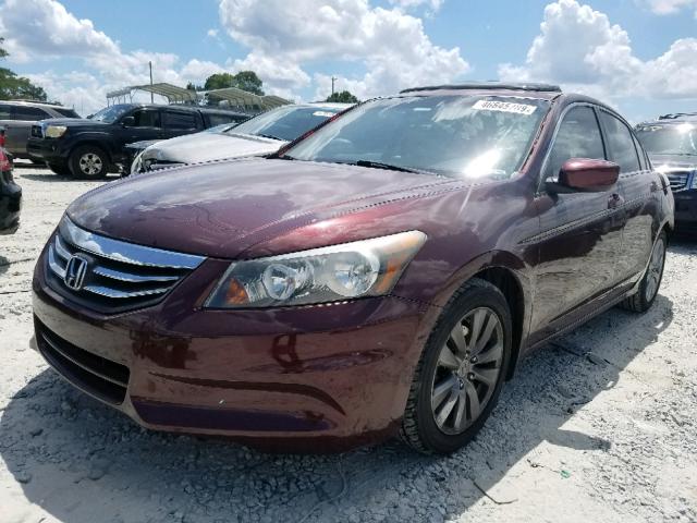 1HGCP2F86BA148024 - 2011 HONDA ACCORD EXL MAROON photo 2