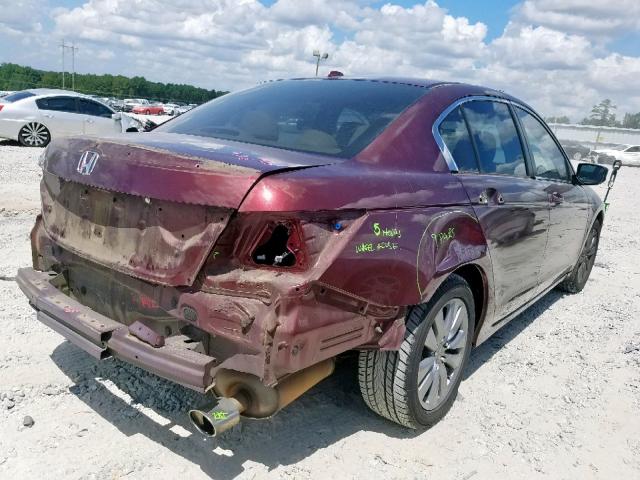 1HGCP2F86BA148024 - 2011 HONDA ACCORD EXL MAROON photo 4